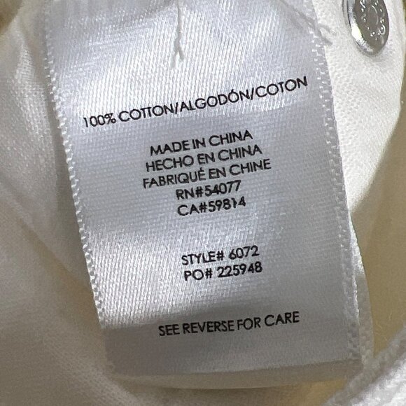 CABI 100% Boyfriend Jeans Vintage White Sz 10 #6072 EUC - Picture 7 of 7